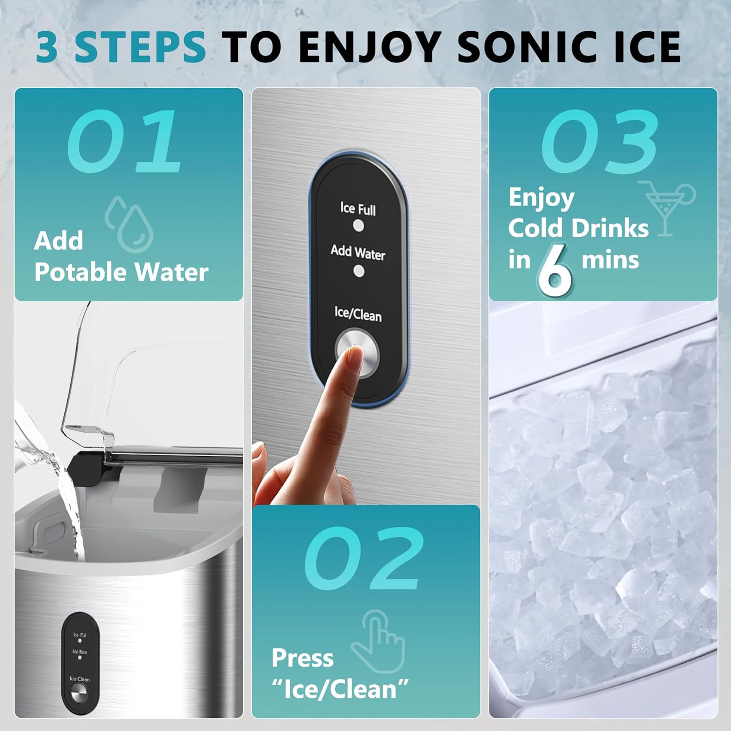 Ice Maker Countertop with Handle