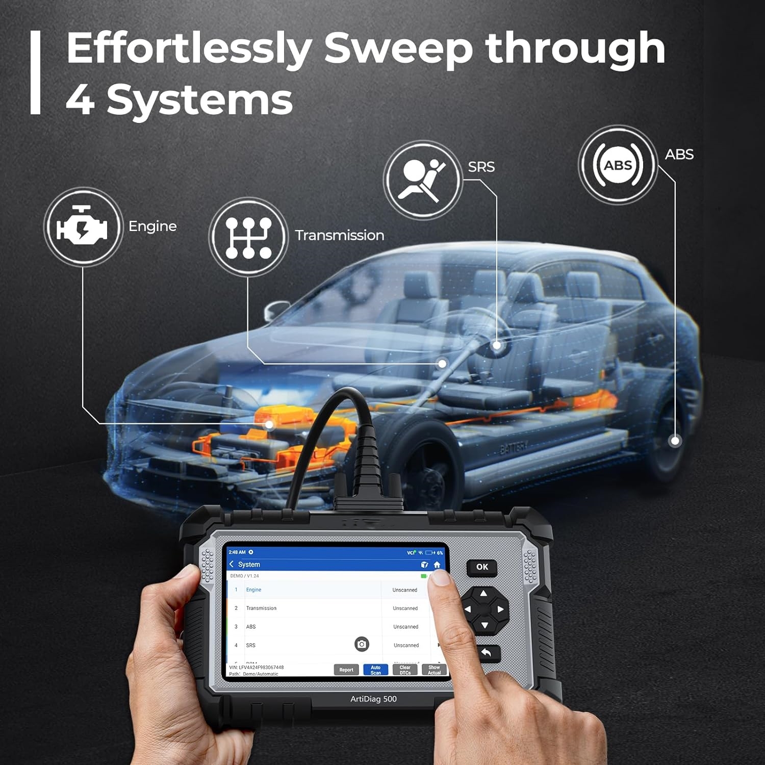 AD500 OBD2 Scanner Car Code Reader Scan Tool