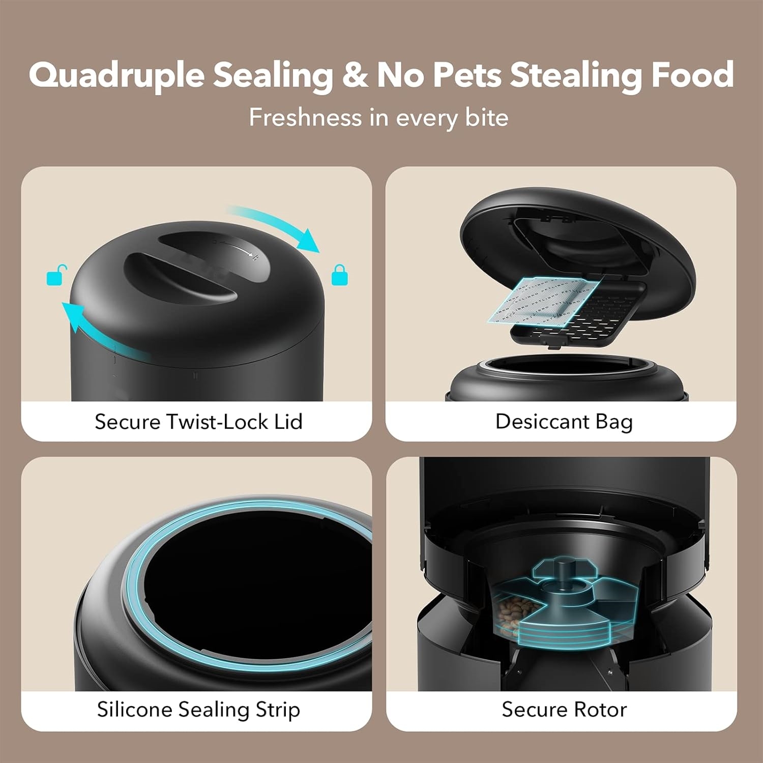 Automatic Cat Feeder with Camera for Two Cats