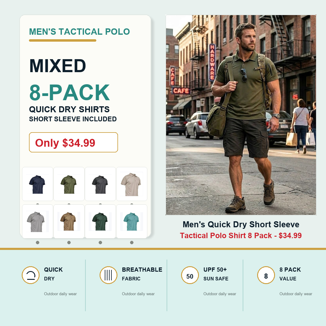 Men's Quick Dry Short Sleeve Tactical Polo Shirt
