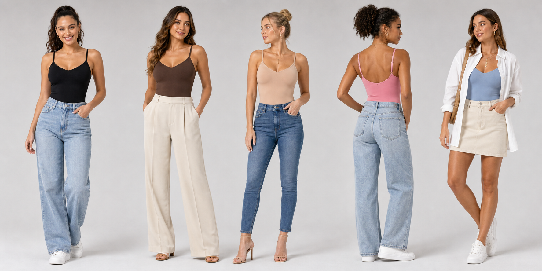 AI generated styling scene collage for Seamless Bodysuit