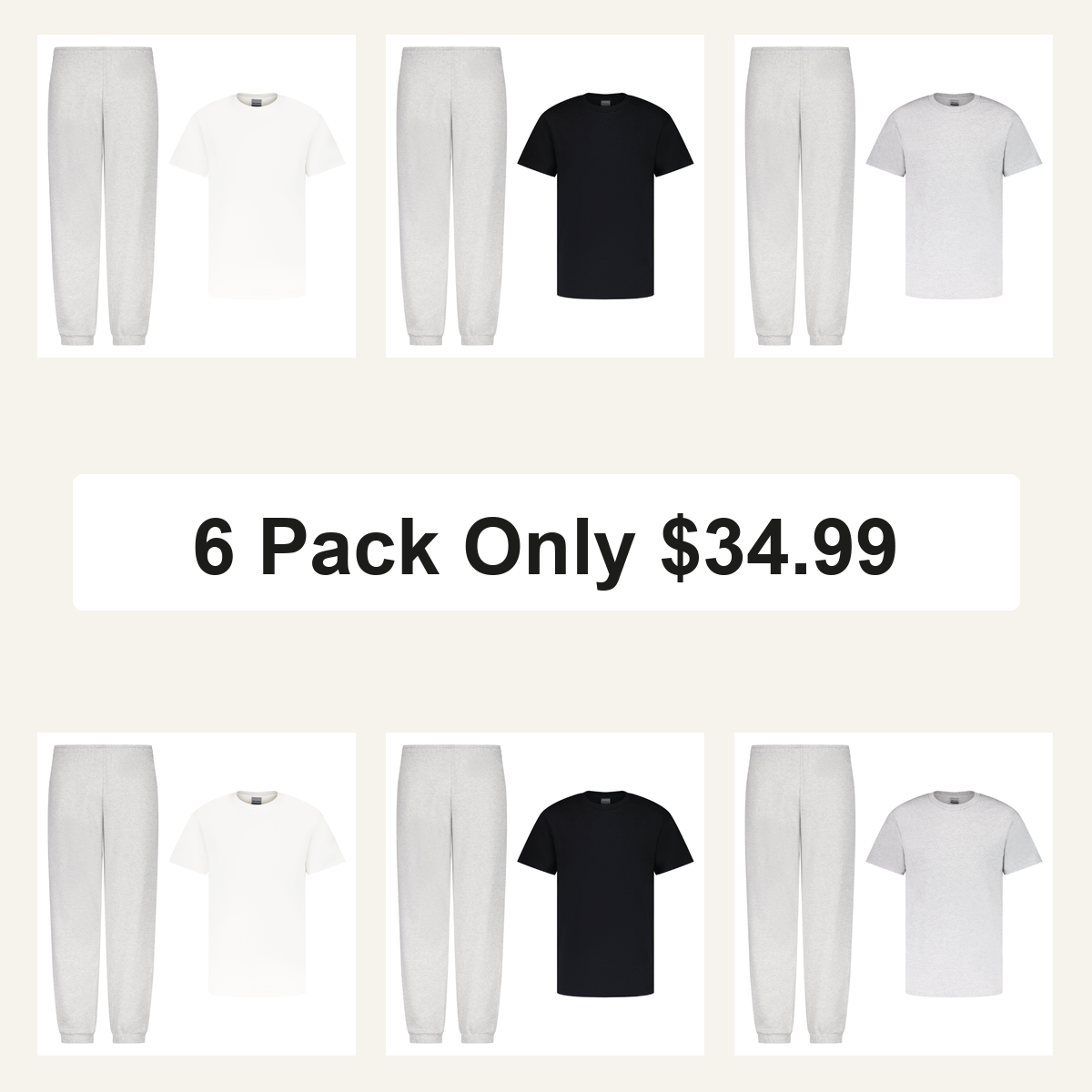 Men's Classic Jogger Pants and T-Shirt Set