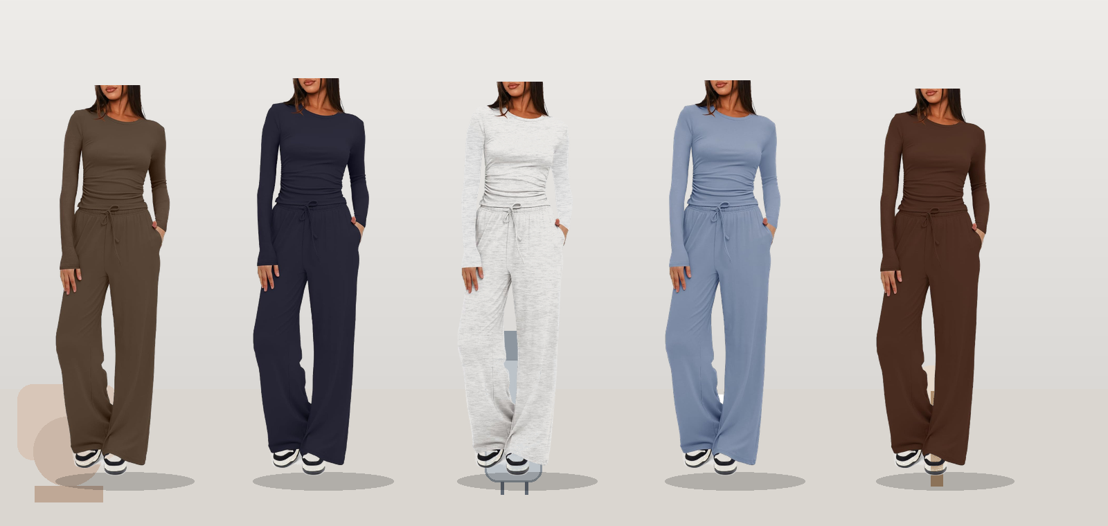 Women's 2 Piece Lounge Set same-style color scene collage