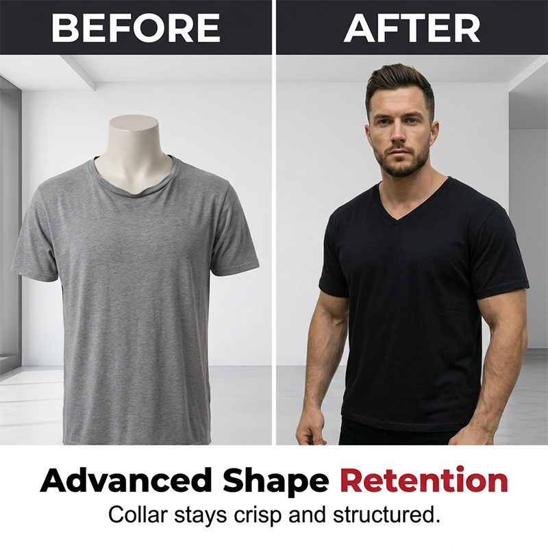 Men's Classic Casual V-Neck T-Shirt - Soft, Breathable Cotton Blend for Everyday Wear, Sports, and Relaxed Days