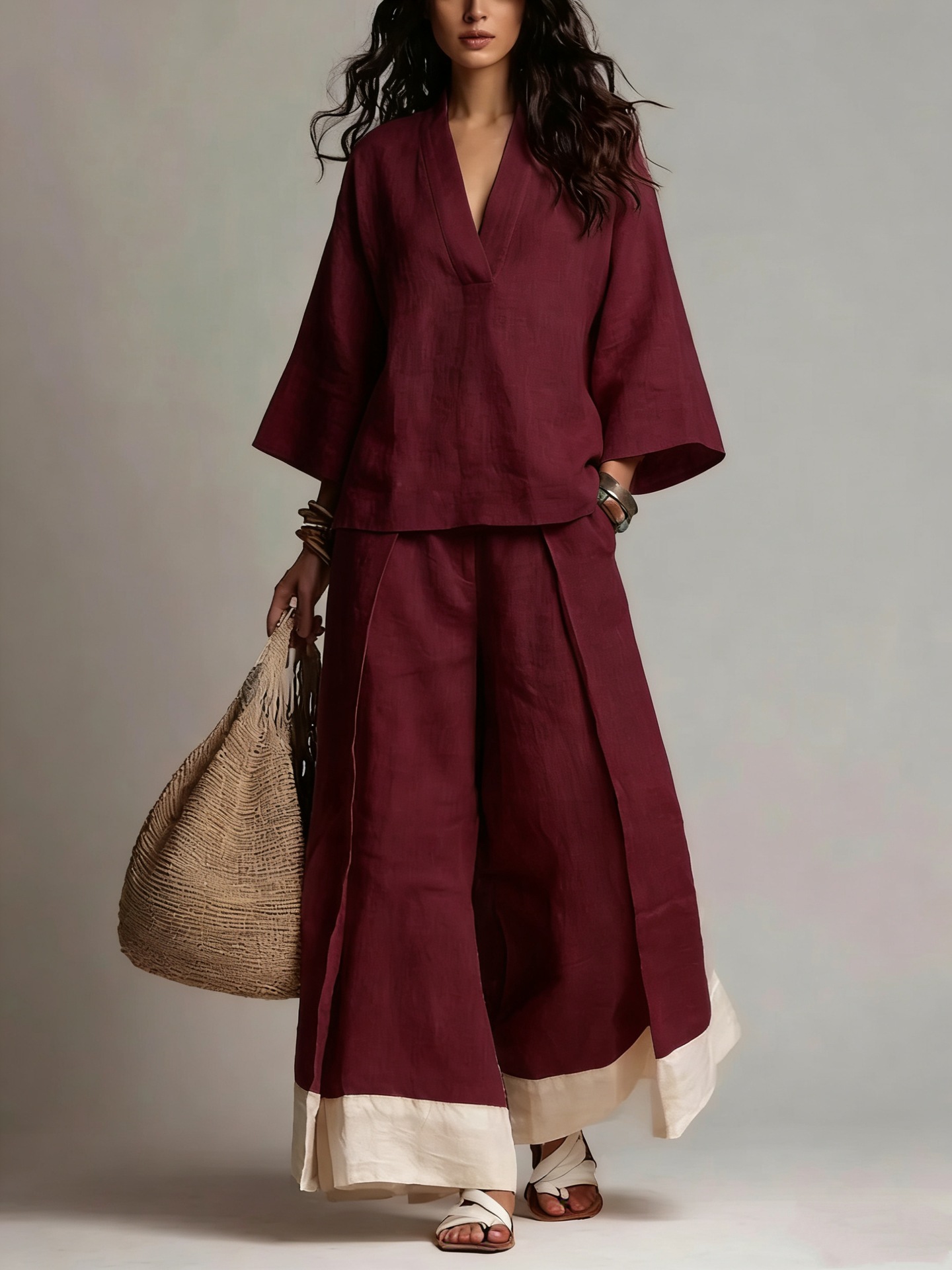 Cotton-linen set color options