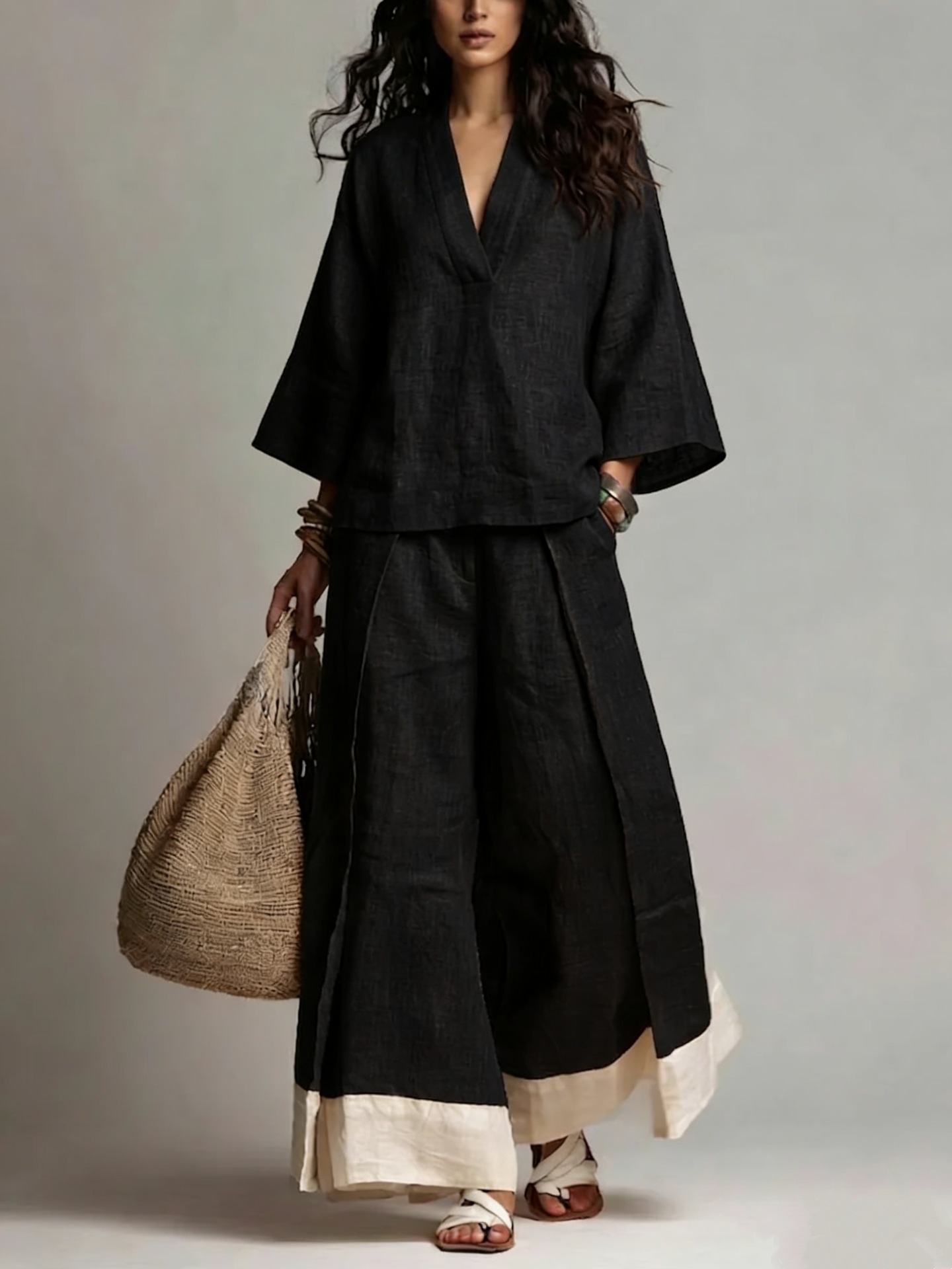 Women's linen set additional view 3