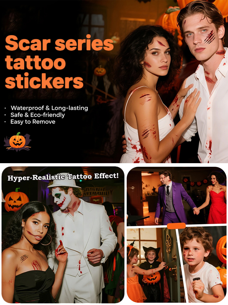 This year's most groundbreaking Halloween makeover solution 🎊 The secret weapon of top special effects makeup artists from London and New York 🎇 Stunning look in 3 minutes 🎉