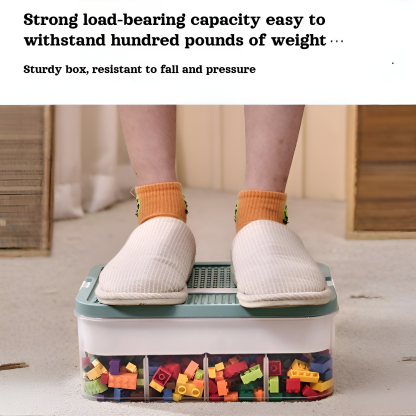 Household building block storage box layered stackable Lego storage box children's toy parts desktop