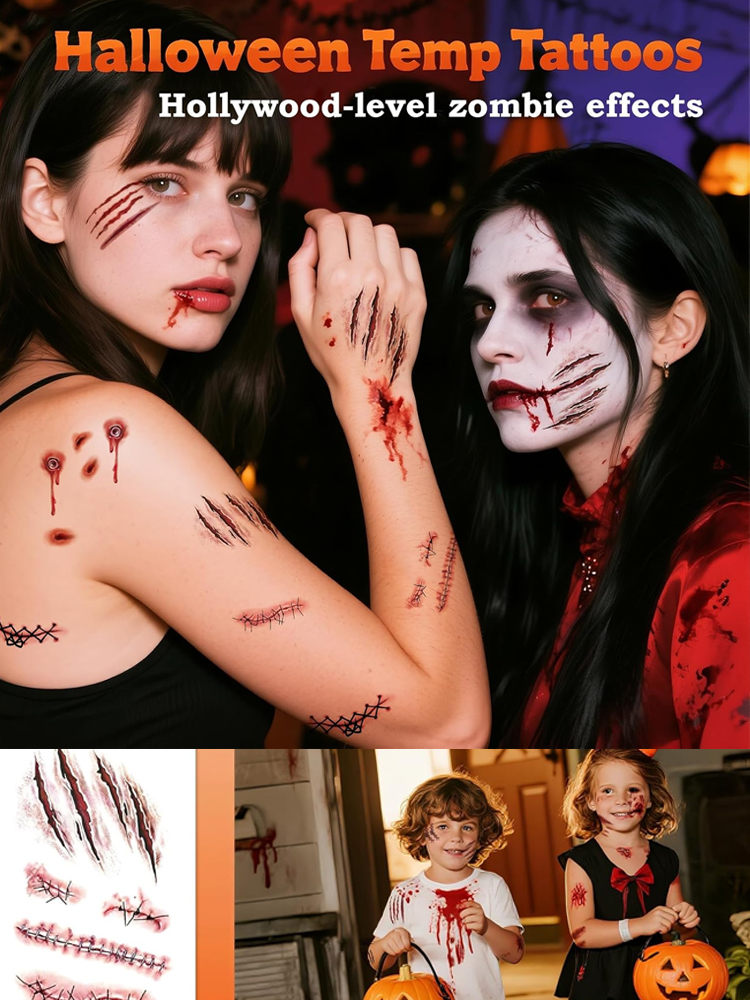 This year's most groundbreaking Halloween makeover solution 🎊 The secret weapon of top special effects makeup artists from London and New York 🎇 Stunning look in 3 minutes 🎉