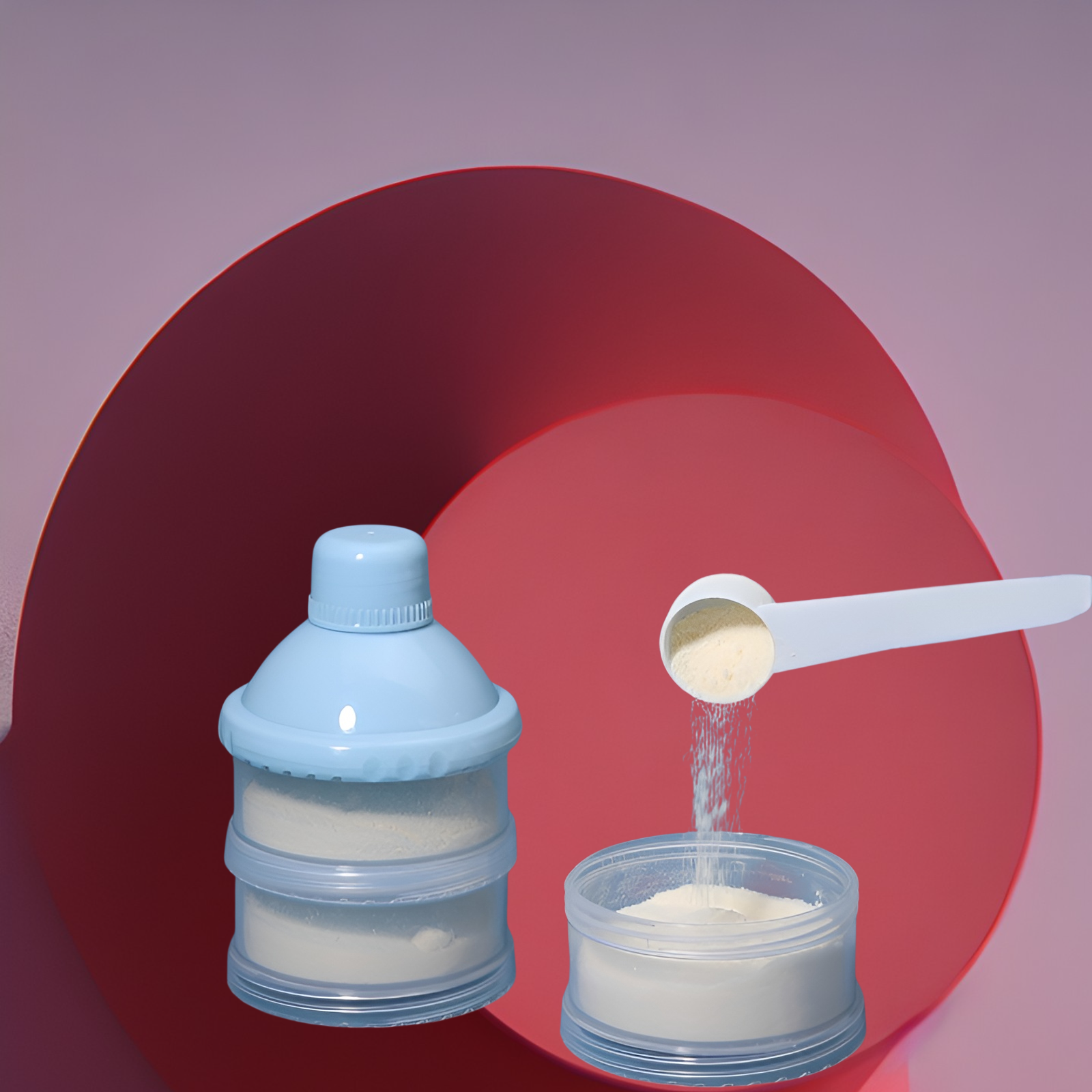 Newborn portable transparent multi-layer milk powder box detachable baby large capacity milk powder 