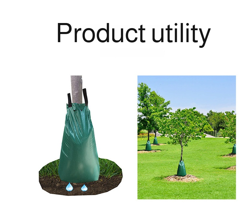 Easy-to-use tree irrigation bag for landscaping