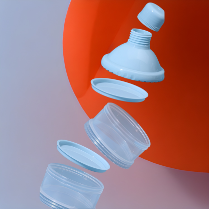 Newborn portable transparent multi-layer milk powder box detachable baby large capacity milk powder 