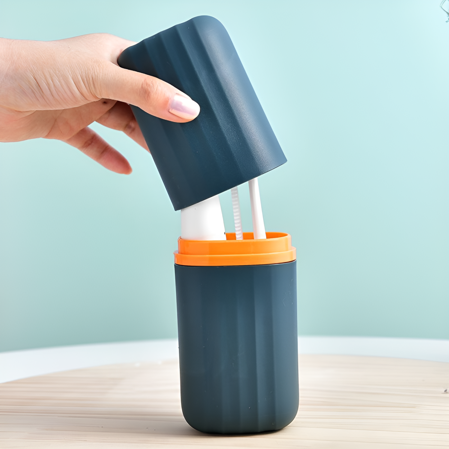 Travel mouthwash cup toothbrush box holiday travel portable toothbrush cup wash storage box plastic 