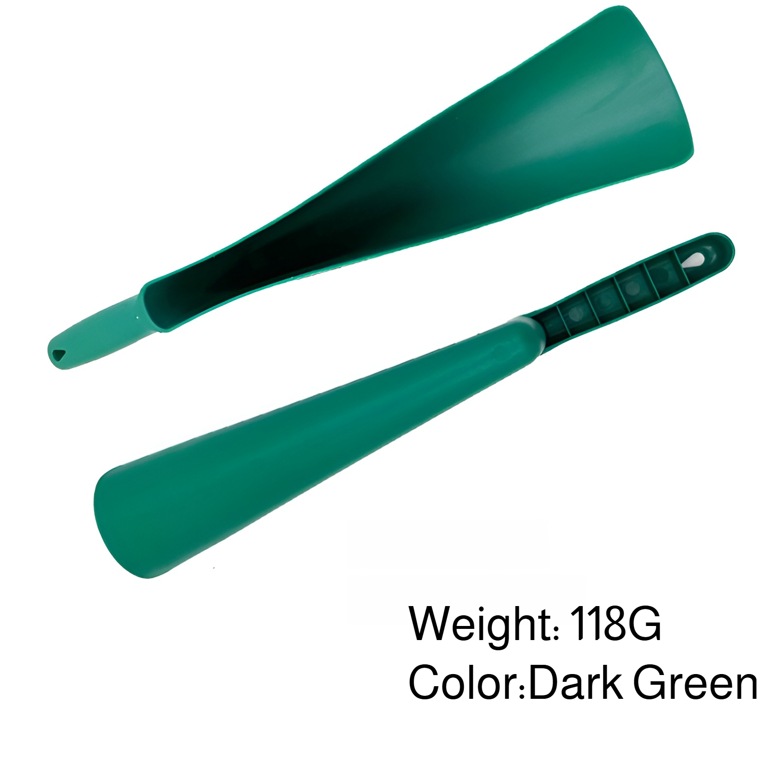 Hand using gutter cleaning scoop on house eaves