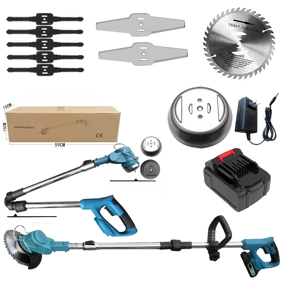 Lightweight lithium battery garden lawn mower🌟Lightweight weed trimme