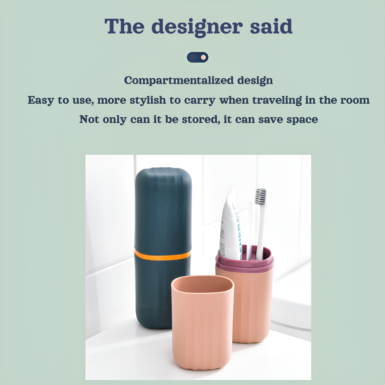 Holiday travel toothbrush cup and box set