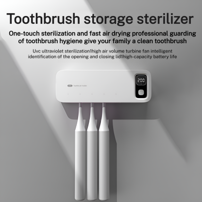 Toothbrush Storage Toothbrush Sterilizer Simple Smart Electric Air Drying Rack Charging UV Storage B