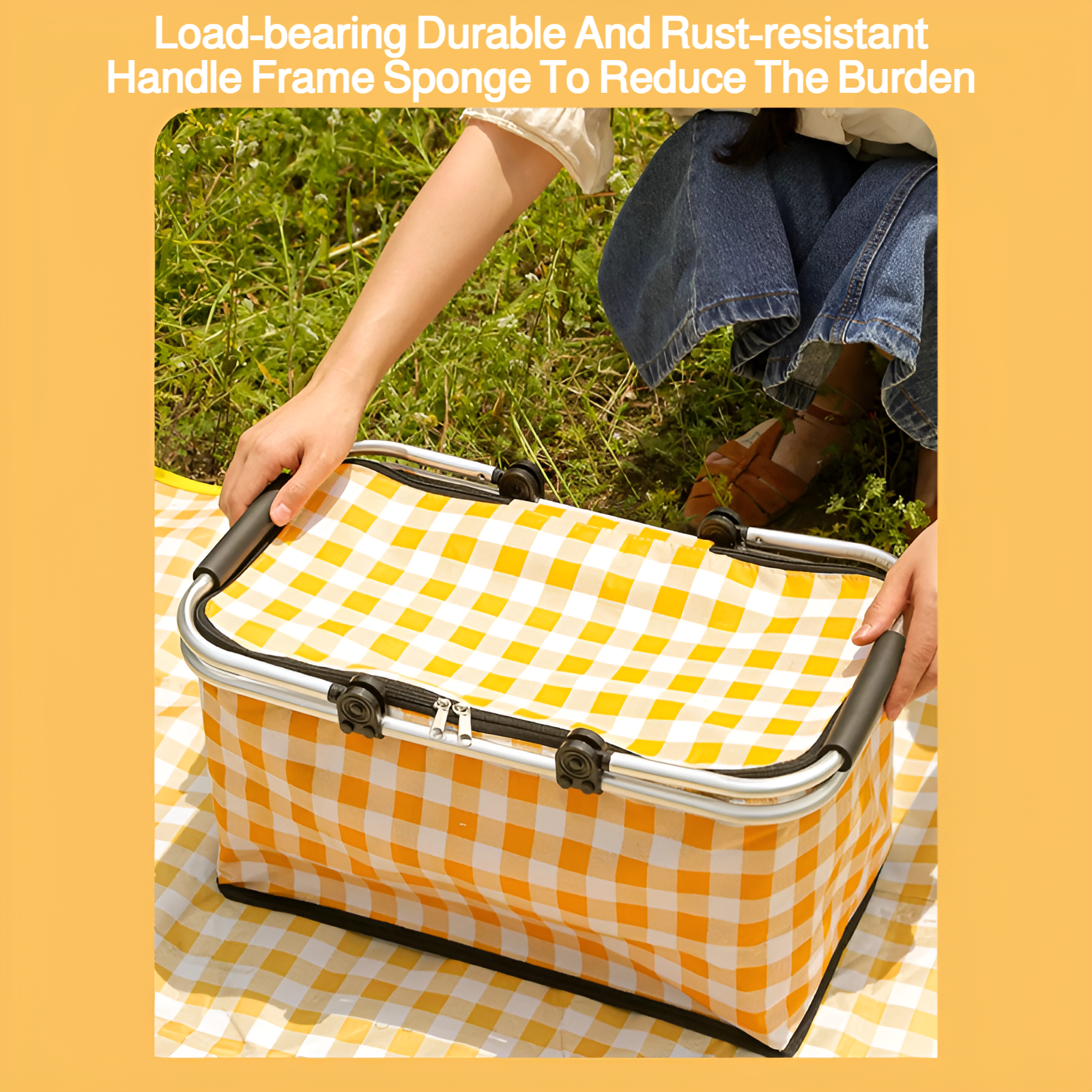 Outdoor picnic basket keeping food fresh