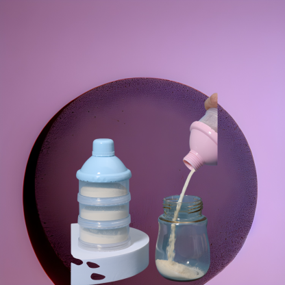 Newborn portable transparent multi-layer milk powder box detachable baby large capacity milk powder 