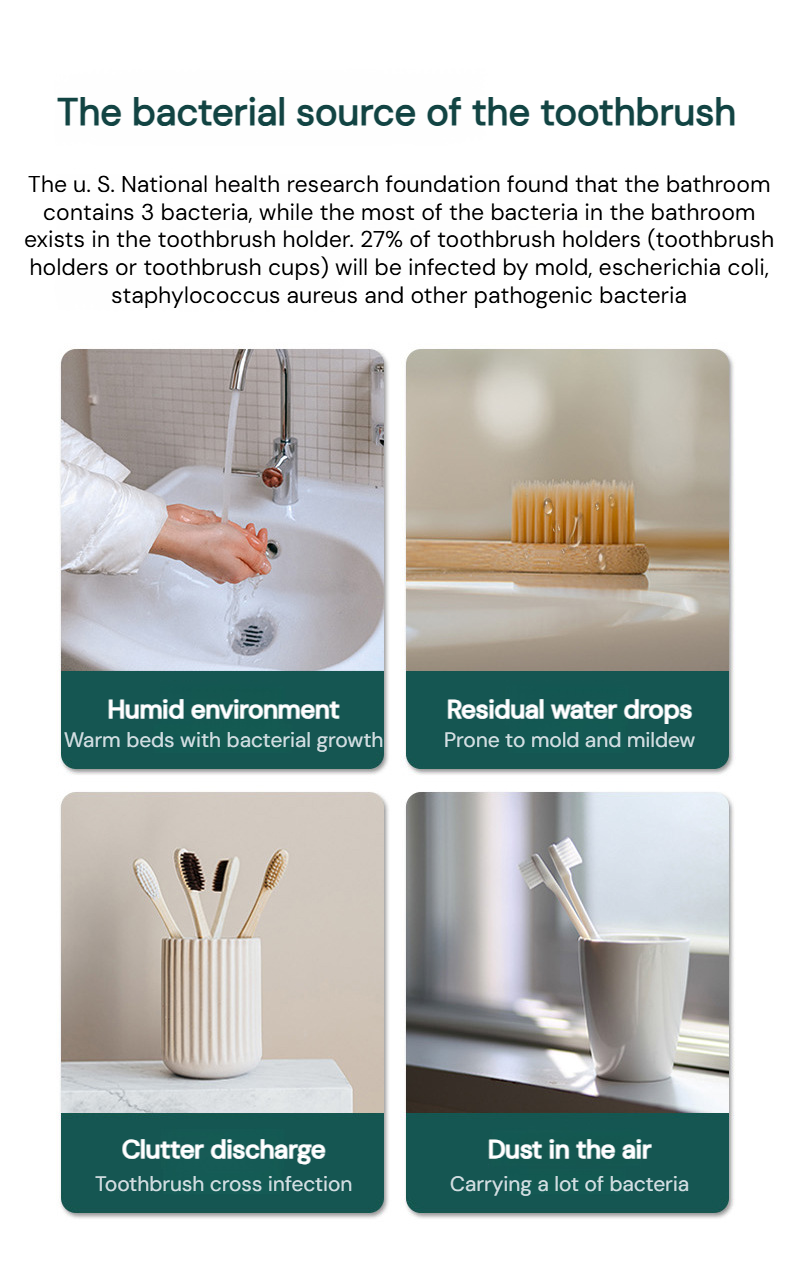 Simple bathroom toothbrush storage solution