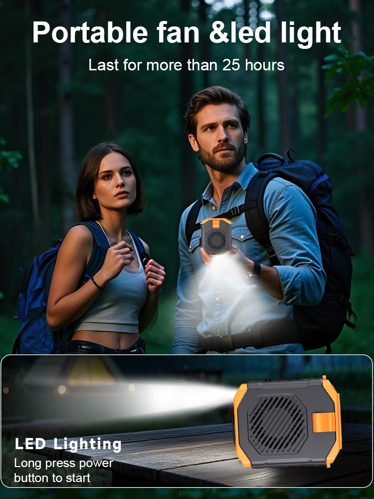 Hang it on your waist, and even when the temperature reaches forty degrees, you can feel a sixteen-degree air conditioning breeze. 🌟 Equipped with an AI intelligent cooling chip. Reduces body temperature by 16 degrees within 3 seconds. 🌟