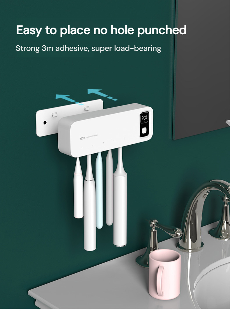Toothbrush storage rack with air circulation feature