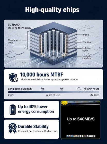 Profi 32TB SSD Silicon Valley Technologie✨ | UL und FCC zertifiziert | 4000MB/s High-Speed Transfer✨ | 100 Prozent Datenschutz Konformität