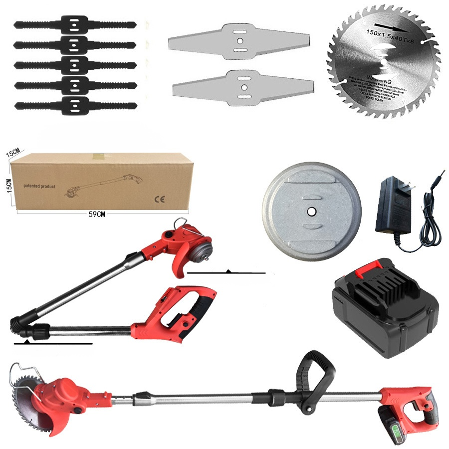 Lightweight lithium battery garden lawn mower🌟Lightweight weed trimmer for seniors to use one - handed.🌟It's three times more efficient than regular trimmers.🌟