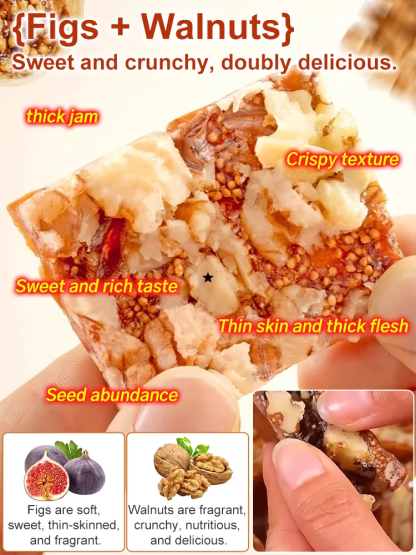 【Free Tasting】Black Sesame & Cranberry Fig Pastry🍰0 added organic food certification, delicious high calcium 0 sucrose👩‍⚕️[German Hospital Recommended] Official Patient Nutrition🚑 Healthy Fig and Walnut Pie