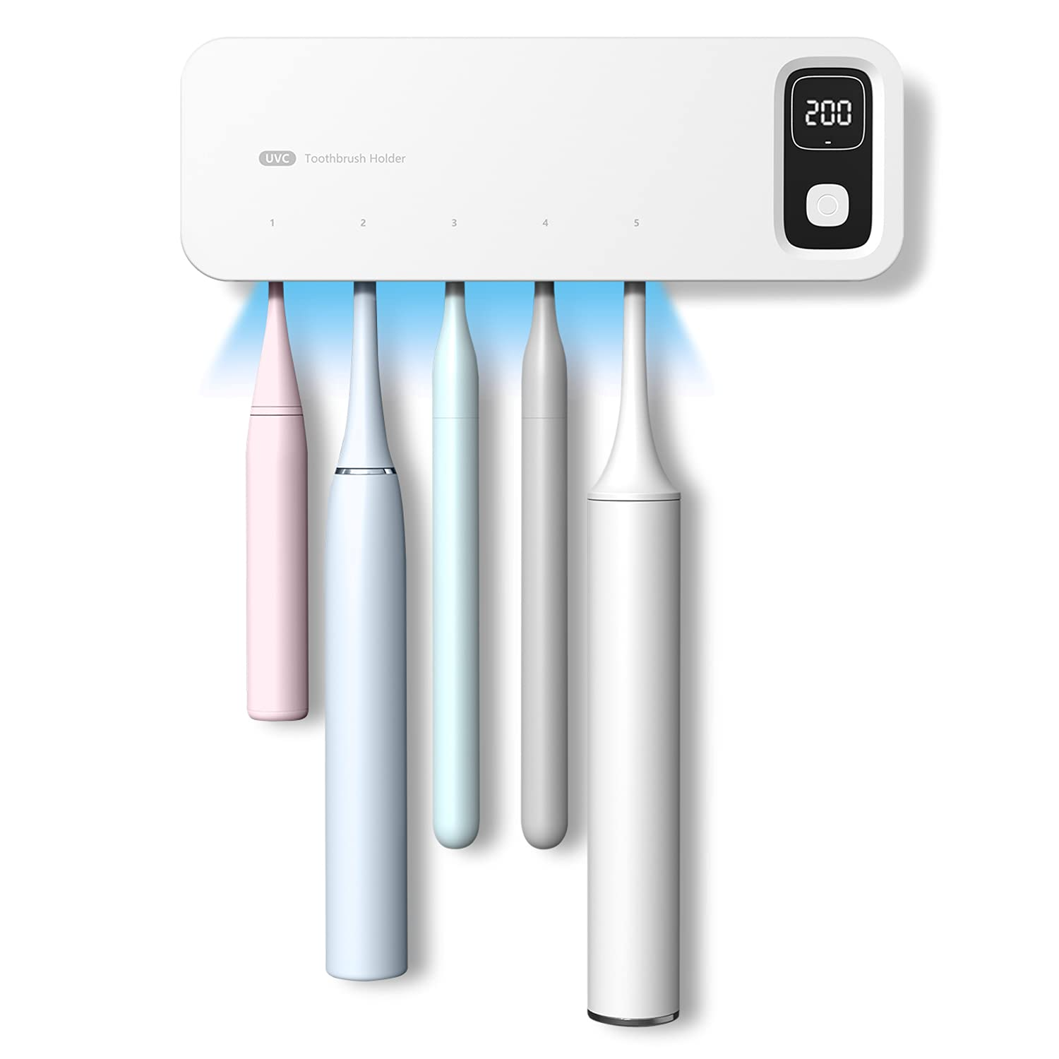 Toothbrush Storage Toothbrush Sterilizer Simple Smart Electric Air Drying Rack Charging UV Storage B