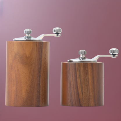 Portable hand-cranked coffee bean grinder grinder wood grain pepper mill adjustable grinder