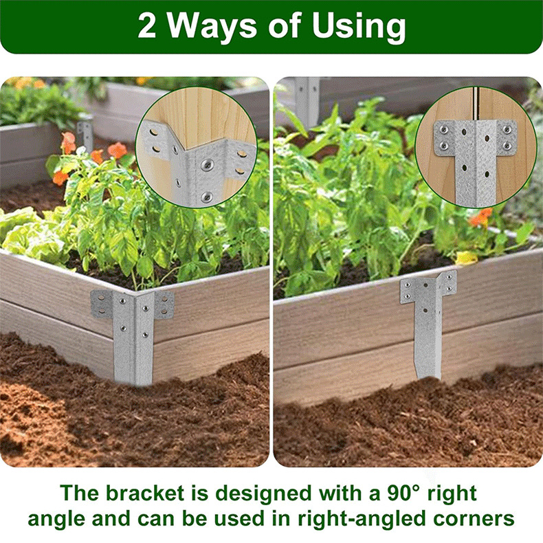 Durable metal fence post brackets