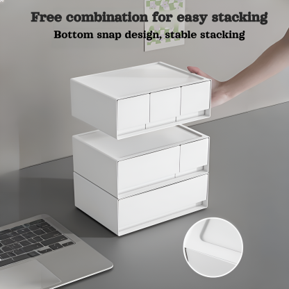 Storage box plastic desktop storage box cosmetic drawer storage box free combination multi-layer sta
