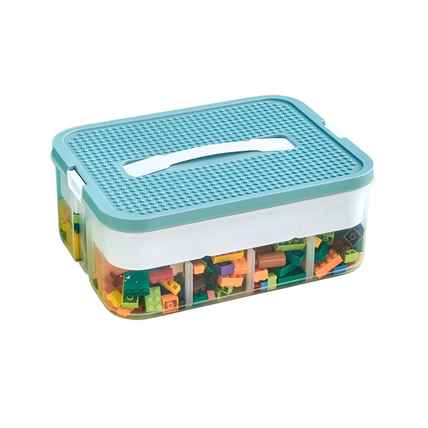 Household building block storage box layered stackable Lego storage box children's toy parts desktop