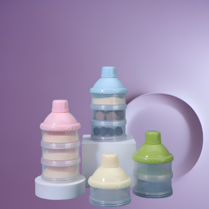 Newborn portable transparent multi-layer milk powder box detachable baby large capacity milk powder 