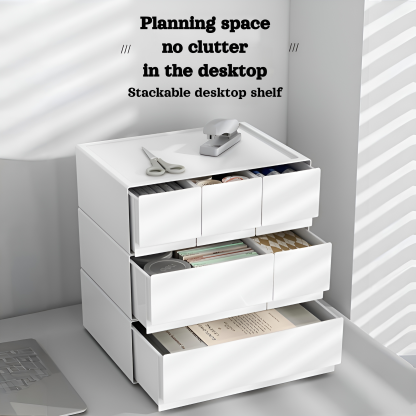 Storage box plastic desktop storage box cosmetic drawer storage box free combination multi-layer sta