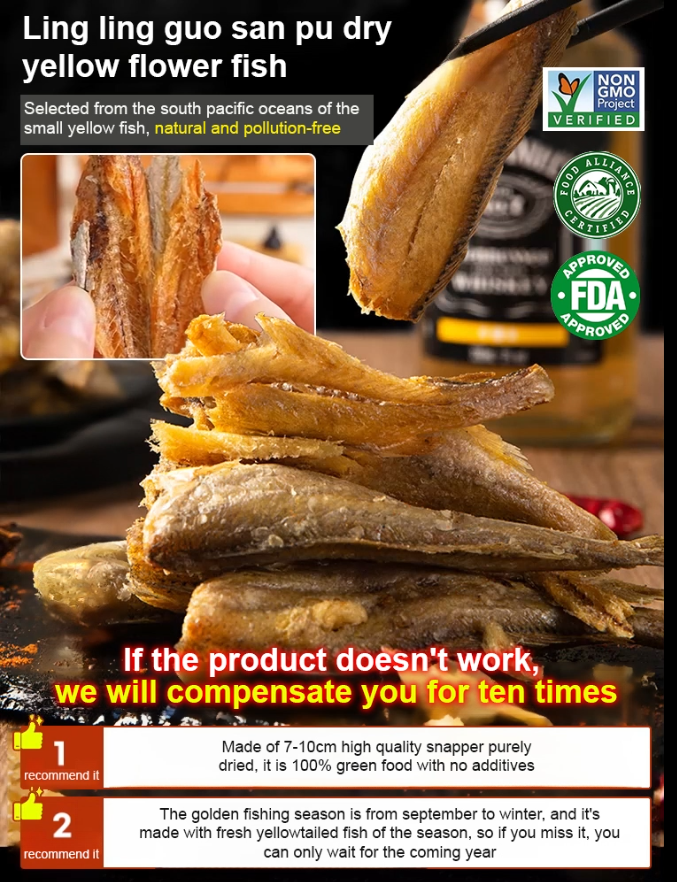 【200 pieces/box】🐟 Recommended by the US hospital nutrition department 🎊 Delicious yellow fish from the North Atlantic 🐟 No added preservatives. Non-fried.