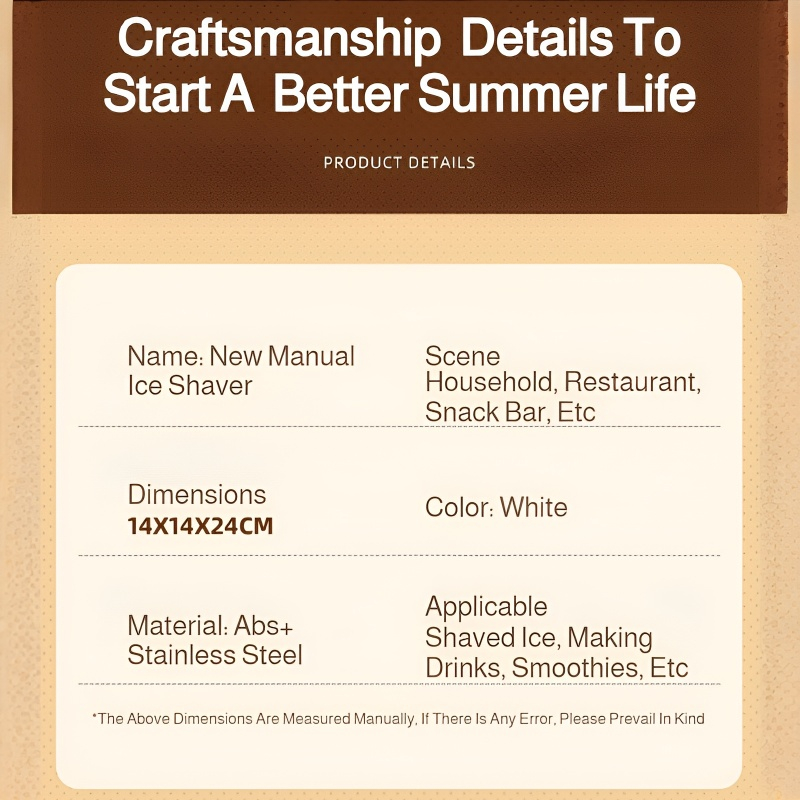 Homeportable fast smoothiemaking handcrank shaved ice machine