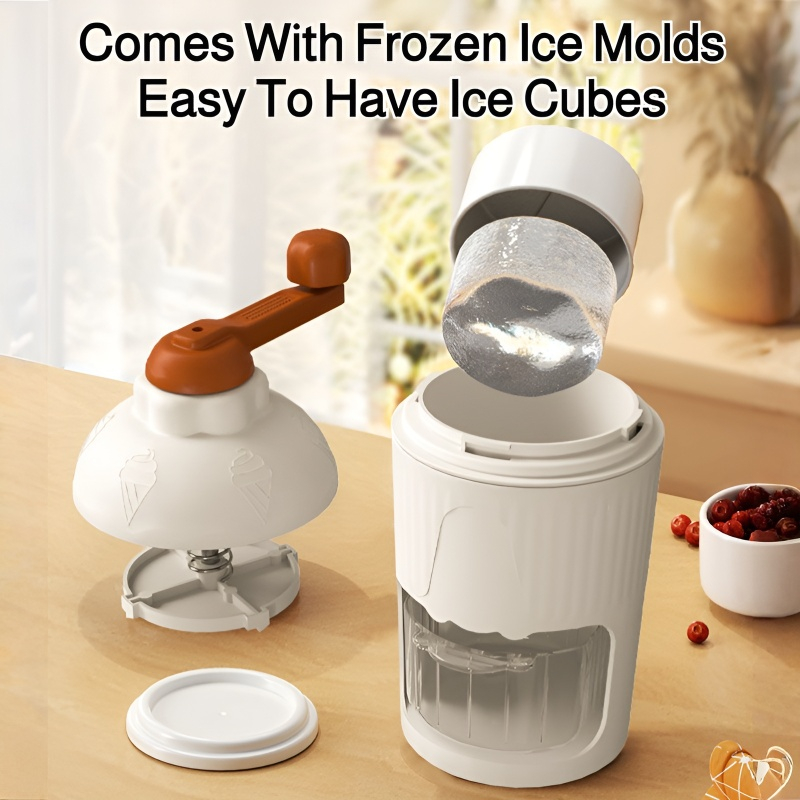Homeportable fast smoothiemaking handcrank shaved ice machine