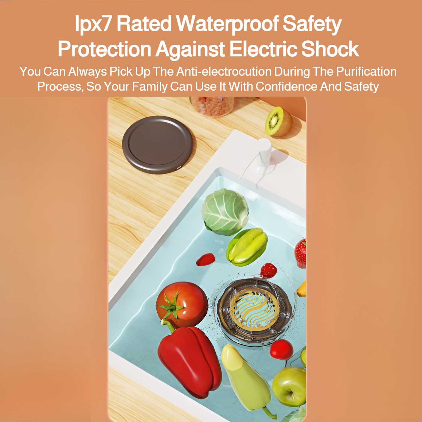 Wireless fruit and vegetable cleaning purifier household food cleaning machine sterilization and rem