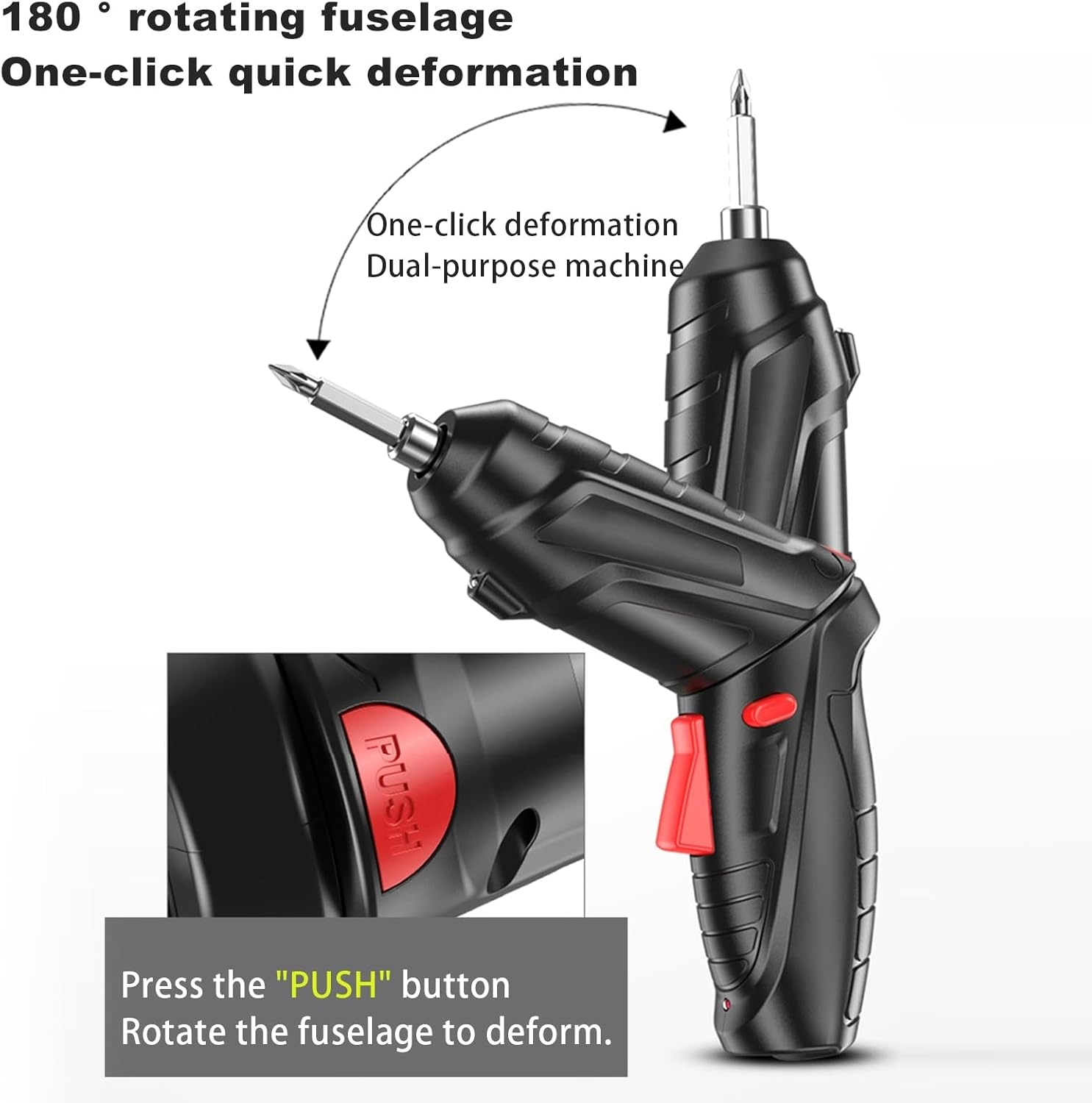 Electric screwdriver [for beginners & 47 parts attached] Electric screwdriver small 4.2V 3.5Nm tool 