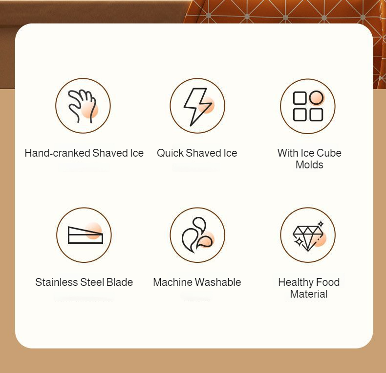 User operating hand crank on shaved ice machine
