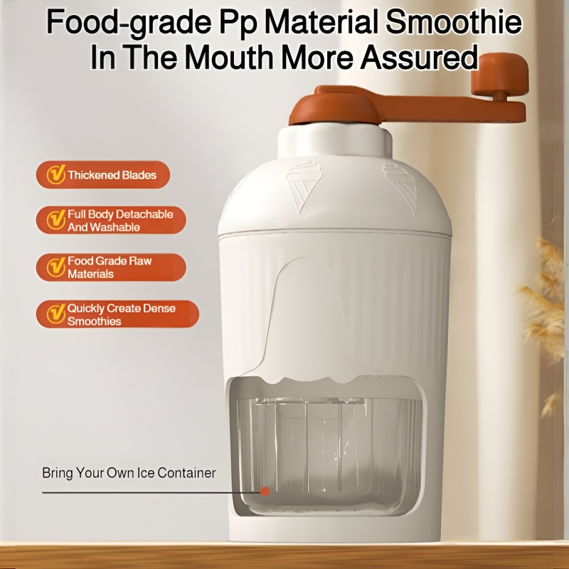 Homeportable fast smoothiemaking handcrank shaved ice machine