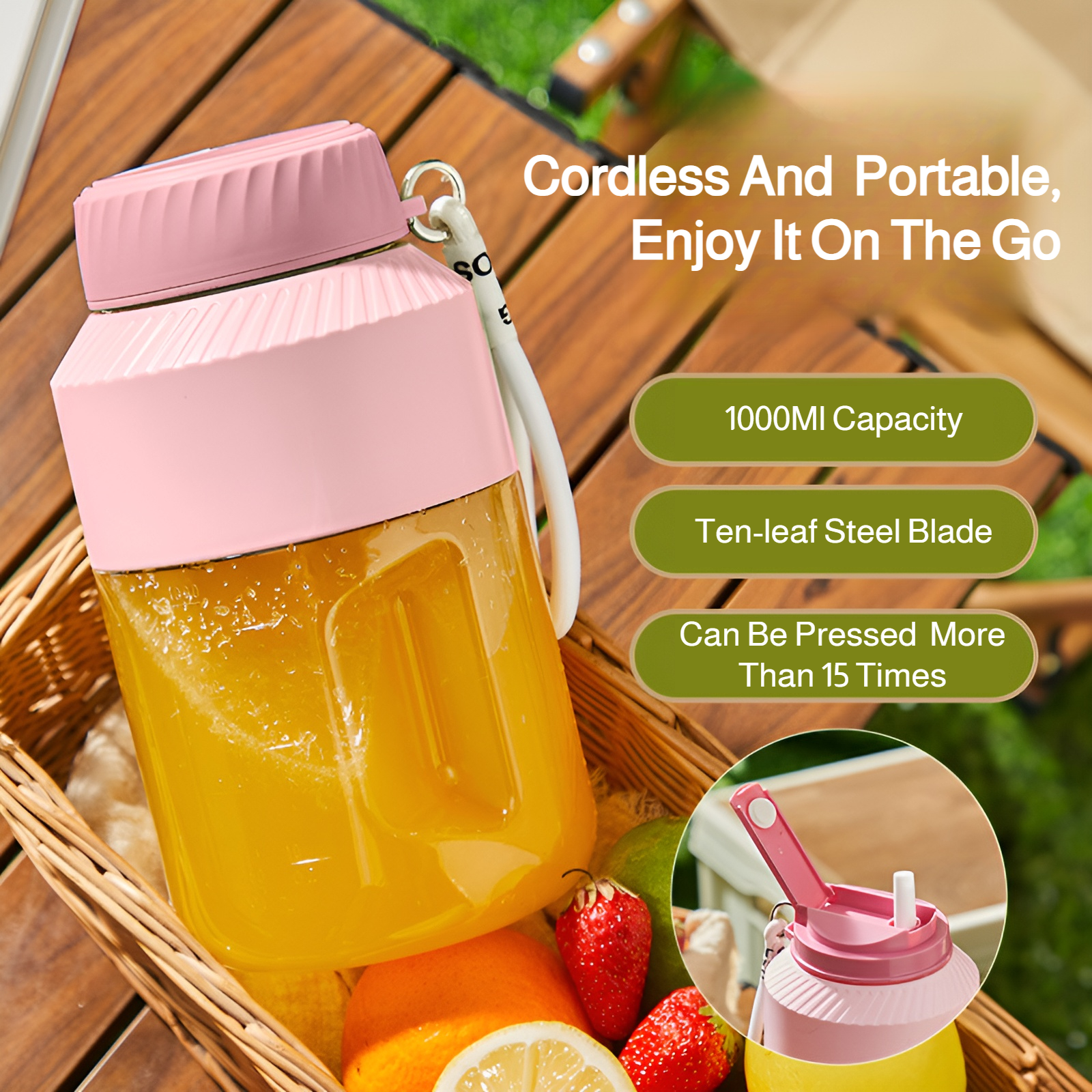 Juicer portable large capacity electric juicer cup ton cup mixing juice cup creative gift