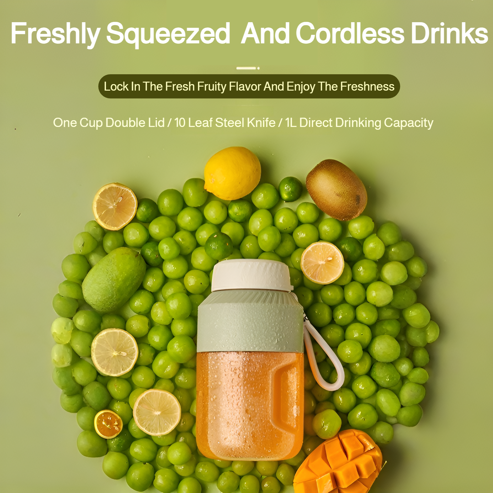 Juicer portable large capacity electric juicer cup ton cup mixing juice cup creative gift