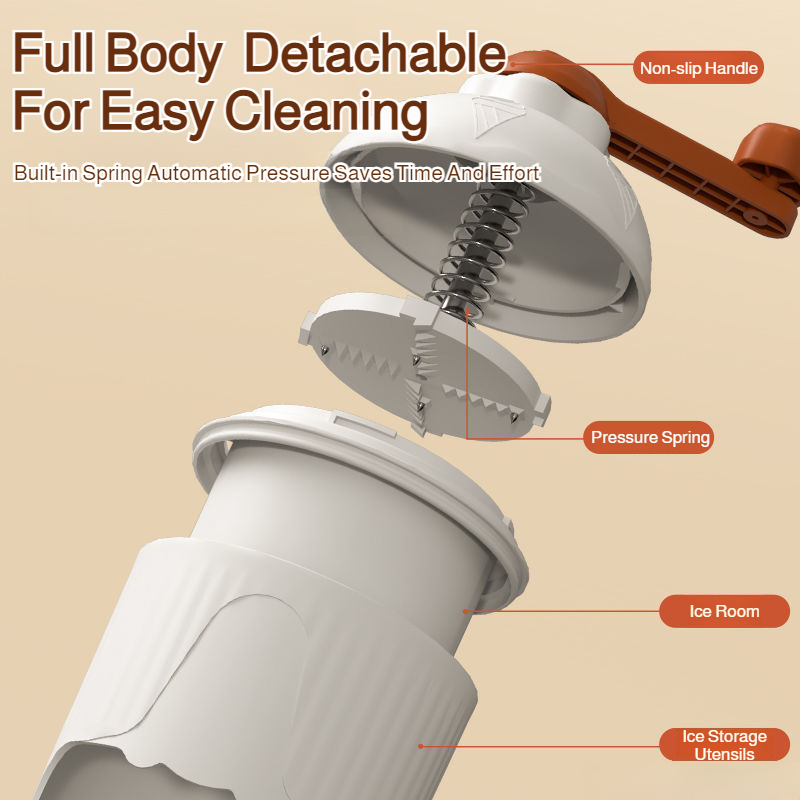 Homeportable fast smoothiemaking handcrank shaved ice machine