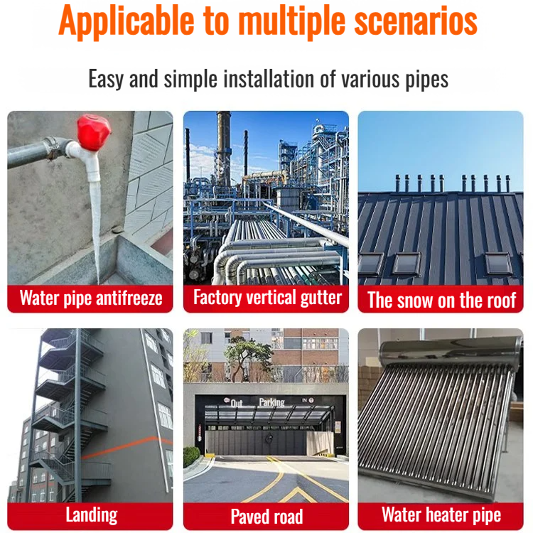 Waterproof Pipe Defrosting Flame Retardant Electric Companion Heating Tape