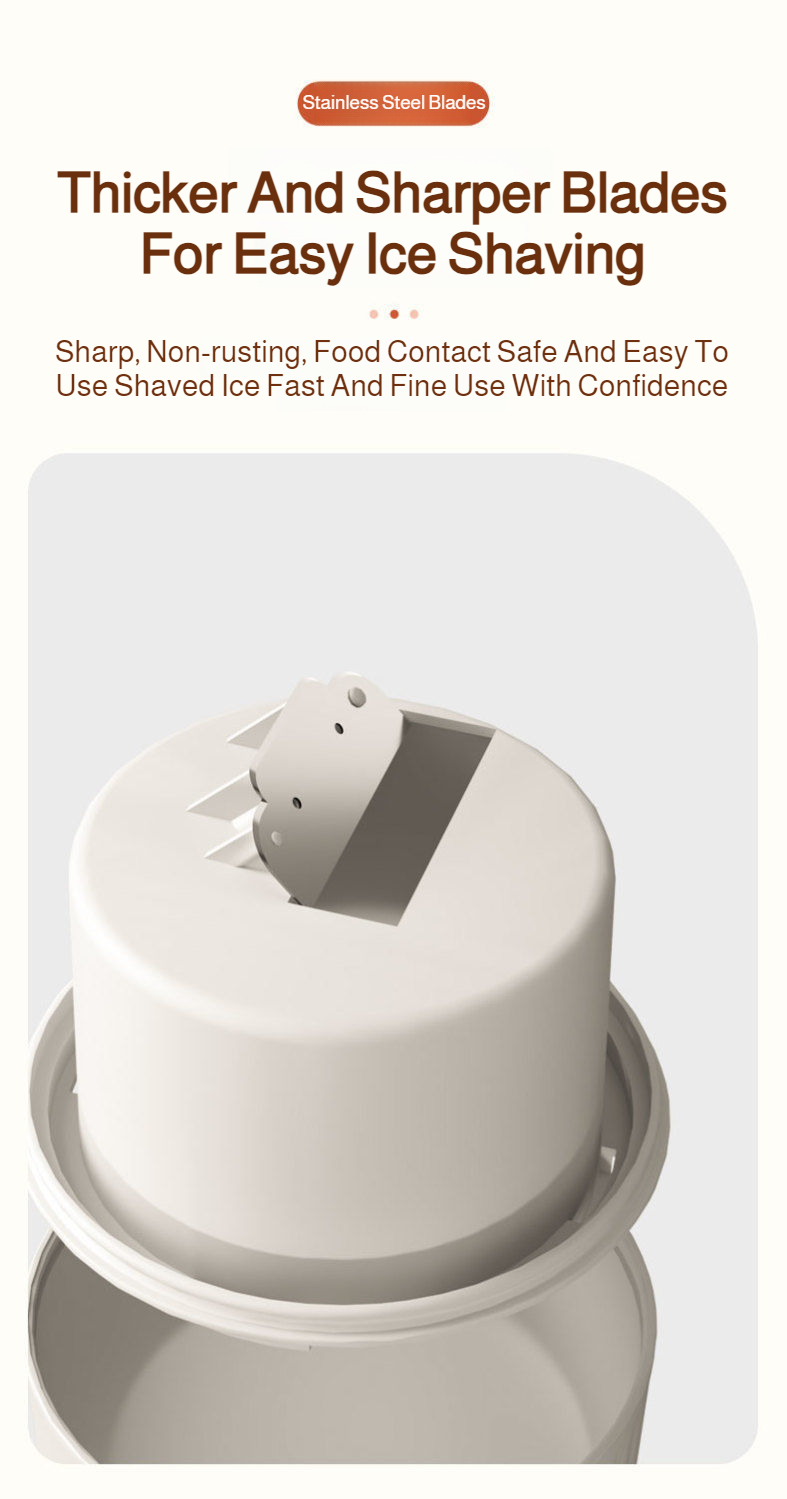 Easy-to-clean design of the hand crank shaved ice machine