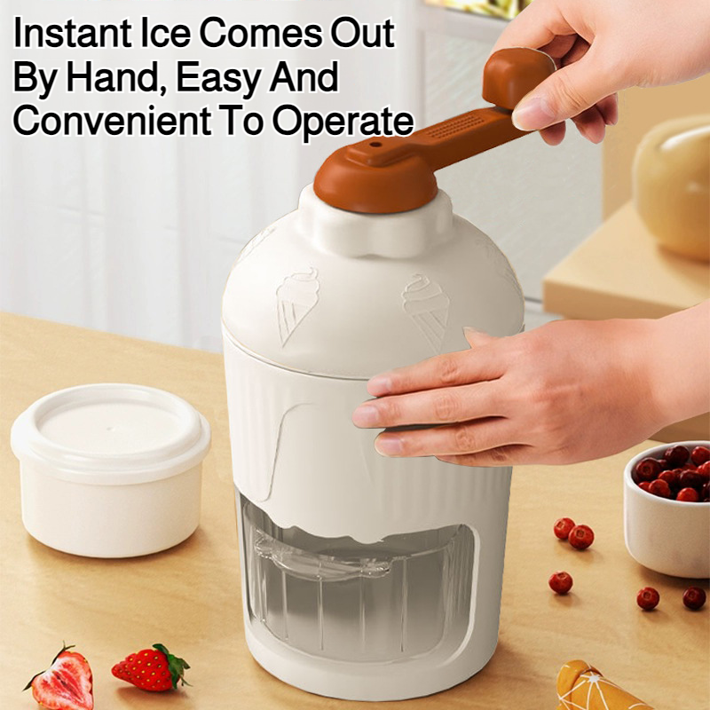 Homeportable fast smoothiemaking handcrank shaved ice machine