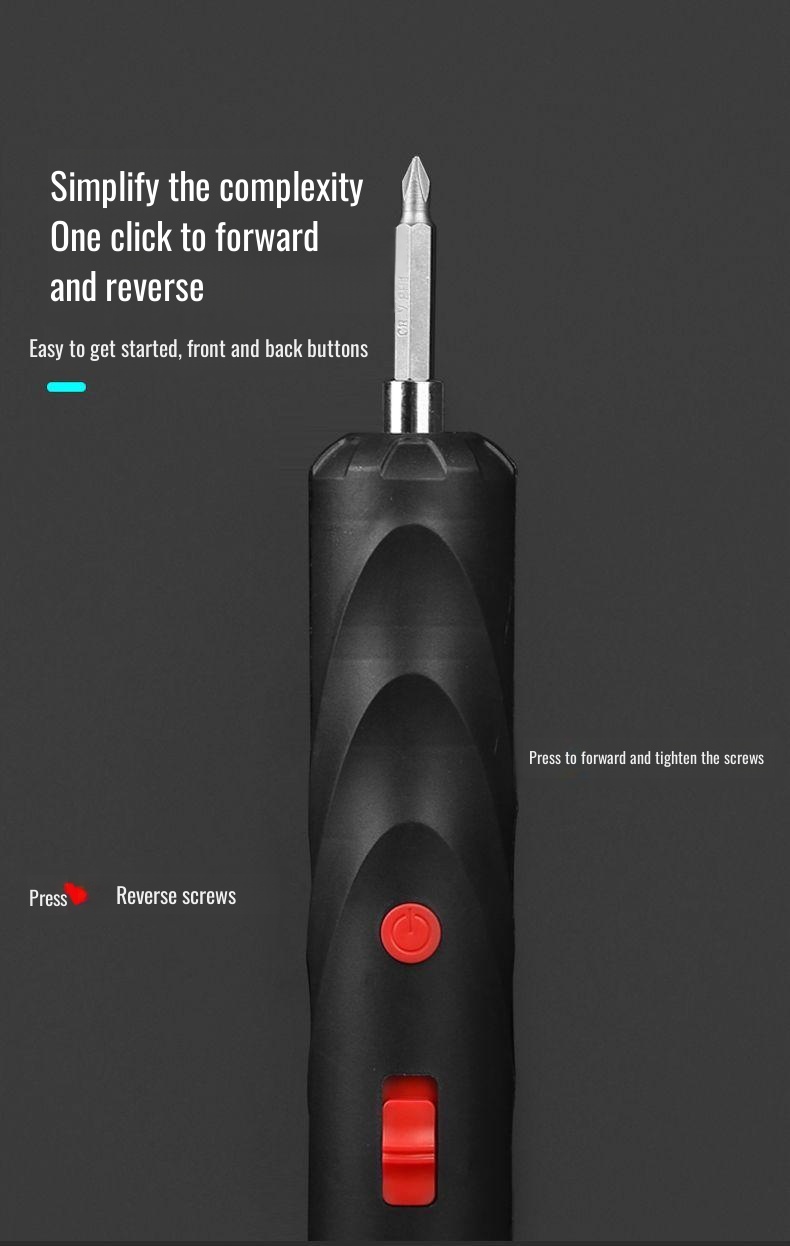 Easy-to-use electric screwdriver for home use
